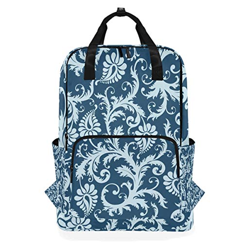 FANTAZIO Rucksack mit blauen europäischen Blumen von FANTAZIO