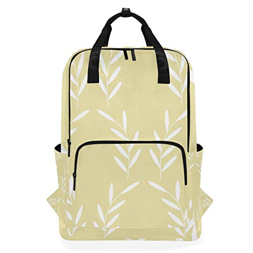 FANTAZIO Rucksack mit weißer Blume und gelbem Hintergrund von FANTAZIO