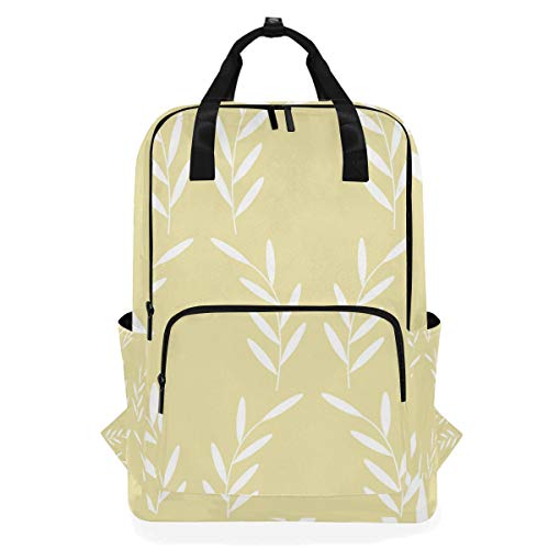 FANTAZIO Rucksack mit weißer Blume und gelbem Hintergrund FANTAZIO Rucksack mit weißer Blume und gelbem Hintergrund von FANTAZIO