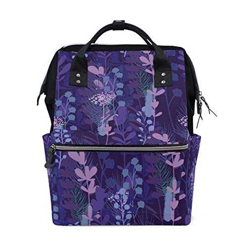 FANTAZIO Rucksäcke Amazing Wisteria Blumen Muster Schultasche Canvas Daypack von FANTAZIO