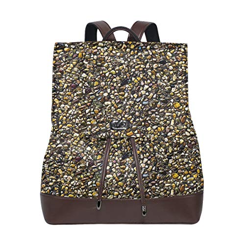 FANTAZIO Rucksäcke Meer Strand Steine Schultasche Leder Daypack FANTAZIO Rucksäcke Meer Strand Steine Schultasche Leder Daypack von FANTAZIO