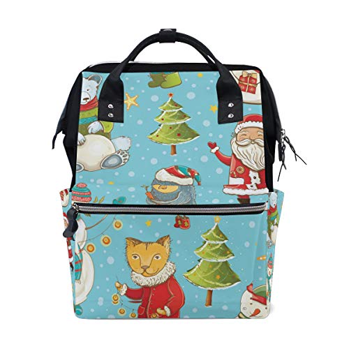 FANTAZIO Rucksäcke Weihnachtsmann Eisbär Schneemann Eule Schultasche Segeltuch Daypack von FANTAZIO