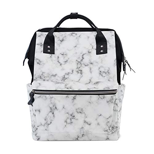FANTAZIO Rucksäcke schöne Marmorstruktur Schultasche Segeltuch Daypack von FANTAZIO