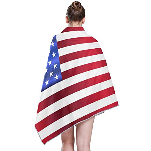 FANTAZIO Shining American Flag Fade Resistant Bath Towel Quick Dry Bath Towels Gym Towels von FANTAZIO