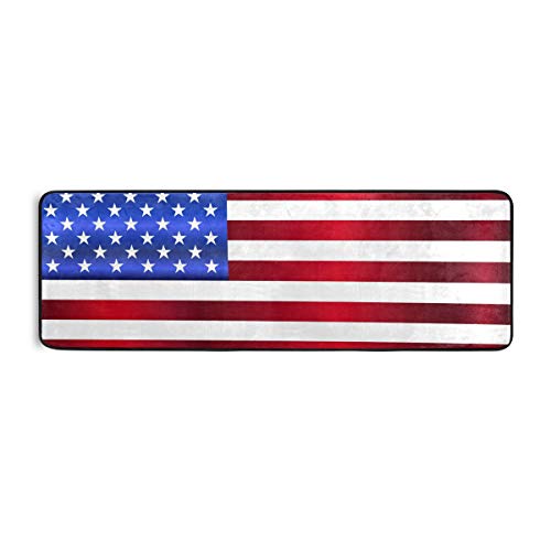 FANTAZIO Shining American Flag Teppich für Flur und Küche, 183 x 61 cm FANTAZIO Shining American Flag Teppich für Flur und Küche, 183 x 61 cm von FANTAZIO
