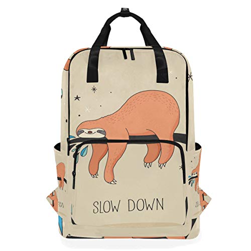 FANTAZIO Slow Faultier Rucksack Casual Daypack von FANTAZIO