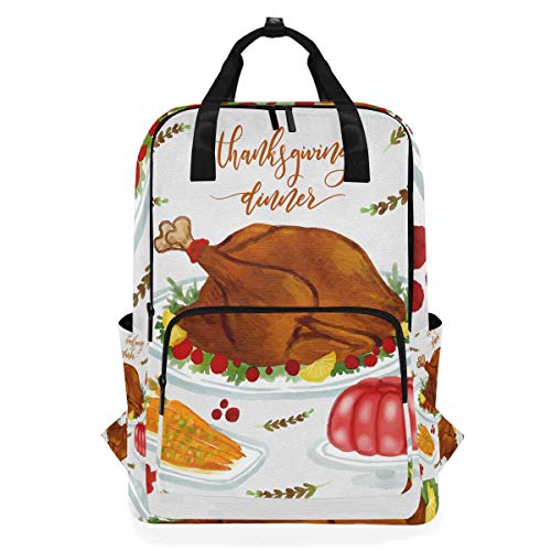 FANTAZIO Tasty Thanksgiving Dinner Rucksack Casual Daypack von FANTAZIO