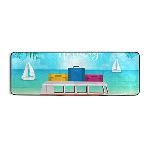 FANTAZIO Teppich mit VW-Bus und Strand, für Flur, Küche, 183 x 61 cm FANTAZIO Teppich mit VW-Bus und Strand, für Flur, Küche, 183 x 61 cm von FANTAZIO