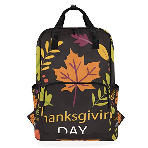 FANTAZIO Thanksgiving Day Leaves Rucksack Casual Daypack von FANTAZIO