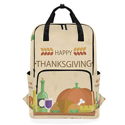 FANTAZIO Thanksgiving Dinner-Rucksack, lässiger Tagesrucksack von FANTAZIO