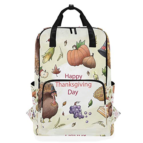 FANTAZIO Thanksgiving Indian Hat Rucksack Casual Daypack von FANTAZIO