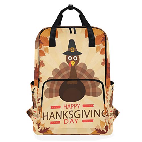 FANTAZIO Thanksgiving Muster Rucksack Casual Daypack von FANTAZIO