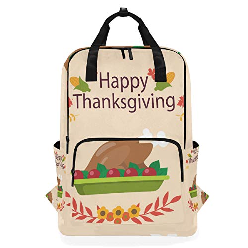 FANTAZIO Thanksgiving Turkey Feast Rucksack Casual Daypack von FANTAZIO