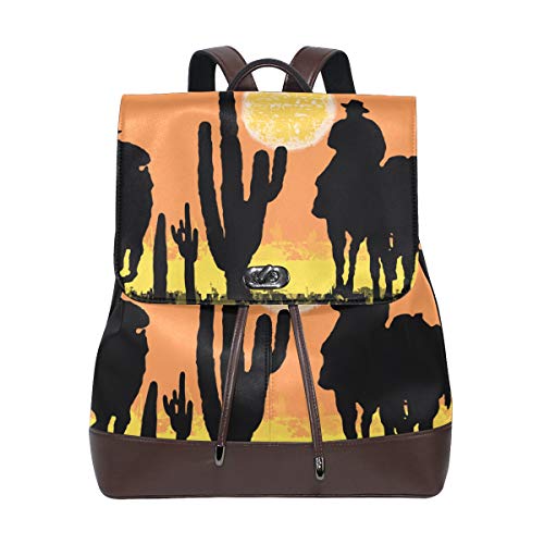 Fantasio Rucksack Kaktus Cowboys auf Wüstenmuster Reisetasche von FANTAZIO