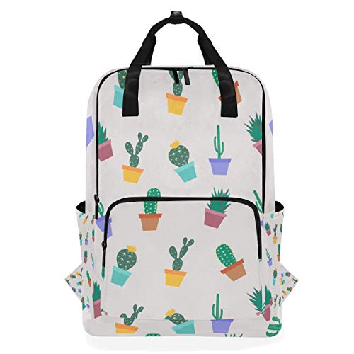 Fantasio Rucksack mit Cartoon-Motiv Kaktus, nahtlos, lässig von FANTAZIO