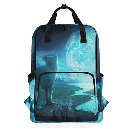 Fantasio Rucksack mit Tierwolf und gespritzter Erde von FANTAZIO