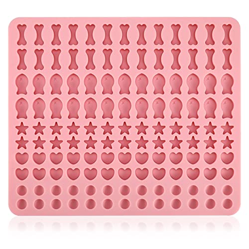 FANTESI Silikon Hundekekse Backmatte Backform, 130 Gitter Silikonmatte Backform für Hundekekse - Backmatten für Hundeleckerlies (5 Formen in 1) von FANTESI