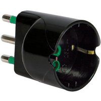 Fanton - Adapterstecker italienisch 16A Steckdose italienisch/deutsch 16A std. 2P+E Schwarz Farbe 82611-E - Schwarz von FANTON