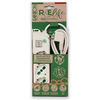 Fanton - Mehrfachsteckdose omega eco 3 Steckdosen Schuko 2P+T 16A Kabel 1,5m Stecker Italienisch Std. 2P+T 10A mit Schalter 474604ECO von FANTON