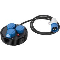 FANTON Professionelle RUNDE Steckdosenleiste 3 CEE-Steckdosen 2P+E 16A 200-250V 6h IP44 2 m Kabel mit Schutzschalter - 42090 von FANTON