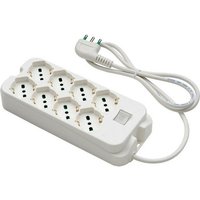 Fanton - Mehrfachsteckdose 8 Buchsen schuko Italienisch/deutsch 2P+T 16A Kabel 1,5 m 40440 - Weiß von FANTON