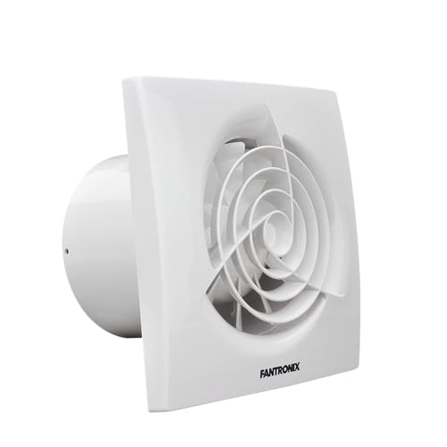 FANTRONIX 100 mm Weiß – Standard - Geräuscharmer und Stromsparender Axialventilator mit Rückstauklappe Leistungsstarker Ventilator Rückstauklappe Für Badezimmer Küche WC von FANTRONIX