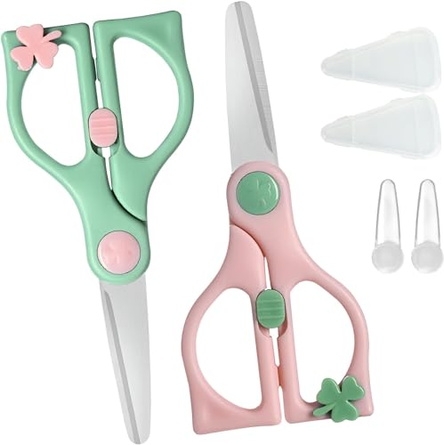 FANWINKJ 2 Handle Baby Food Scissors - Healthy Food Cutter mit Staubschutzhülle - Schneidet mühelos Babynahrung, Fleisch, Huhn, Gemüse und Obst! von FANWINKJ