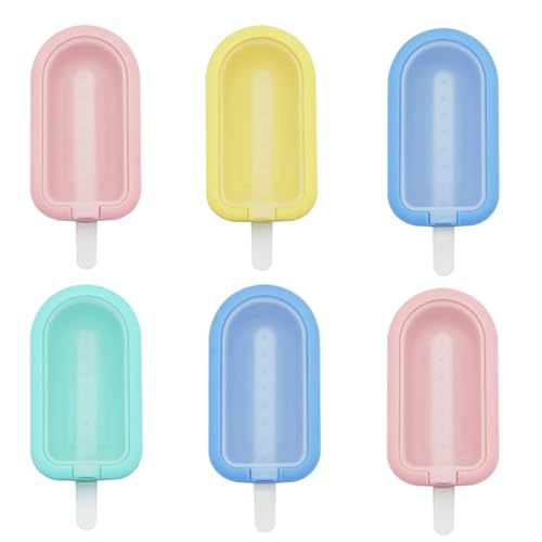 FANXIYA Eisformen Silikon 6er Eisformen Stapelbar Eis am Stiel Formen Verschiedenfarbig Popsicle Formen Set BPA Frei Stieleisformen mit Deckel Eiscreme Formen FANXIYA Eisformen Silikon 6er Eisformen Stapelbar Eis am Stiel Formen Verschiedenfarbig Popsicle Formen Set BPA Frei Stieleisformen mit Deckel Eiscreme Formen von FANXIYA
