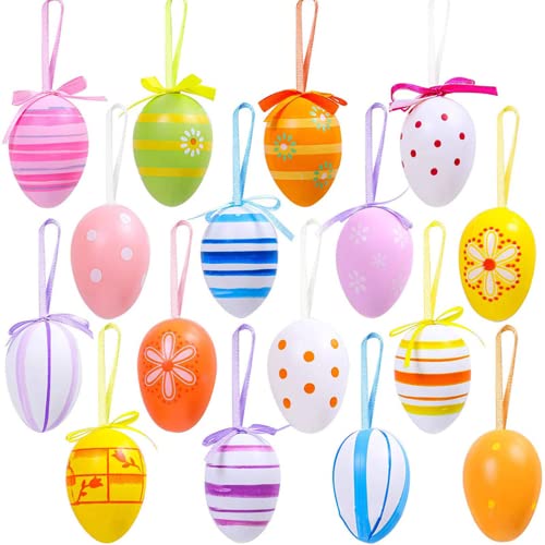 FANXIYA Ostereier Set 32 Stück Plastikeier für Osterdeko Bunte Ostereier zum Aufhängen mit 16 Farben Geschenk zum Osterfest für Kinder FANXIYA Ostereier Set 32 Stück Plastikeier für Osterdeko Bunte Ostereier zum Aufhängen mit 16 Farben Geschenk zum Osterfest für Kinder von FANXIYA