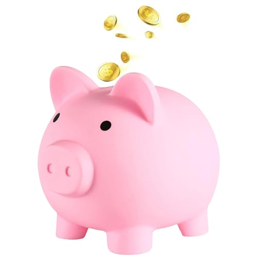 FANXIYA Sparschwein Pig Money Coin Bank Münze Sparbüchse Glücksschwein Spardose für Kinder Piggy Sparschwein für Hochzeit, Weihnachten, Halloween, Geburtstagsgeschenke (Rosa) von FANXIYA