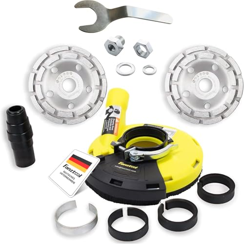 FANZTOOL universal Absaughaube für Winkelschleifer 125mm + Diamantschleiftopf (mit Schleiftopf x 2) von FANZTOOL