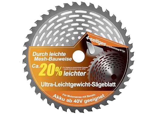 Fanztool Kreissägeblatt Freischneider Klinge mit Zahnschutz für Mäharbeiten, Ersatzmesser für Akku und Benzin Rasentrimmer & Motorsensen (36Z Ultra-Leicht) von FANZTOOL
