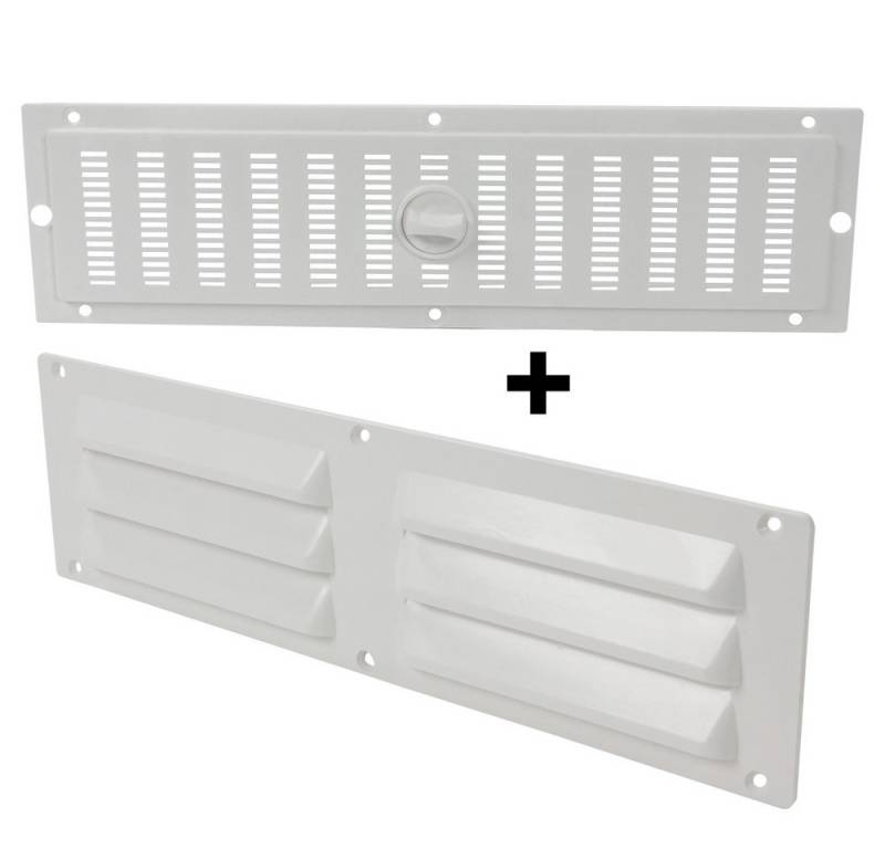 FAP Lüftungsgitter + Schiebelüfter Wohnwagen Wohnmobil Caravan Boot weiß 70 x 250 mm von FAP
