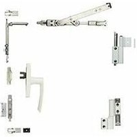 Bausatz Drehkippbeschlag Galicube 1 V FAPIM mit Drehstangenverschluss Gea - kurzer Scherenbeschlag 402 bis 750 mm - Schwarz 9005 - 1330AF37 von FAPIM