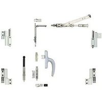 Bausatz Drehkippbeschlag Galicube 2V FAPIM mit Drehstangenverschluss Nefer midi - Kurzer Scherenschnitt 402 bis 750 mm - silber - 1331FAG6 von FAPIM