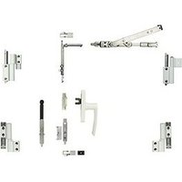 Bausatz Drehkippbeschlag Galicube 2V FAPIM mit Drehstangenverschluss Nefer midi - Mittelschere 402 bis 750 mm - grau - 1331FFG5 von FAPIM