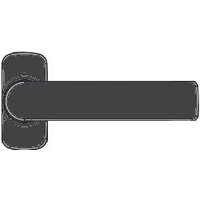 Doppelter Türdrücker Hera Fapim Quadrat von 8 - Profil 40 bis 55 mm - anthrazitgrau - 2041IMR von FAPIM