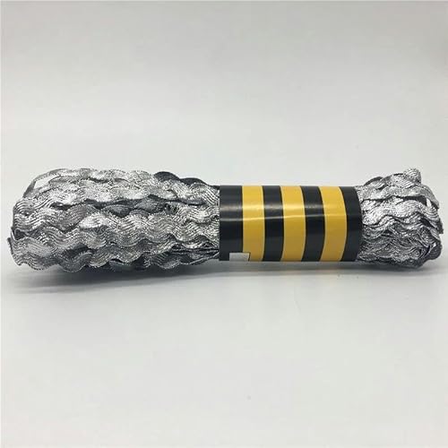 FAQIMORAX 15 Yards 6mm Mehrfarbiges Polyesterband DIY für Party-Weihnachtsdekoration-Silber von FAQIMORAX