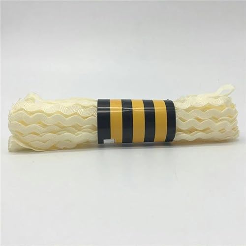 FAQIMORAX 15 Yards 6mm Multicolor Polyesterband DIY für Party Weihnachtsdekoration-Creme von FAQIMORAX
