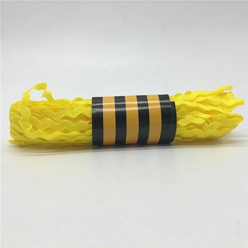 FAQIMORAX 15 Yards 6mm Multicolor Polyesterband DIY für Party Weihnachtsdekoration-Gelb von FAQIMORAX
