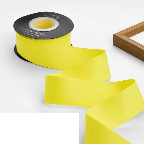 FAQIMORAX 18 Meter/Rolle, 40 mm, Mattes Band, Schleifendekoration, Stoffband für Blumensträuße, Verpackungen – 40 mm, zitronengelb – Mattes Band FAQIMORAX 18 Meter/Rolle, 40 mm, Mattes Band, Schleifendekoration, Stoffband für Blumensträuße, Verpackungen – 40 mm, zitronengelb – Mattes Band von FAQIMORAX