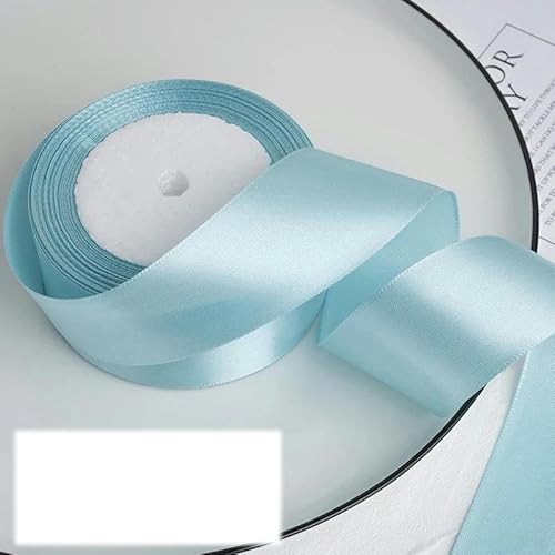FAQIMORAX 25 Yards/Rolle, 4 cm, Satinband, DIY-Klebeband, Geburtstagsparty-Verpackung, 11 Seeblau, 25 Yards Länge von FAQIMORAX
