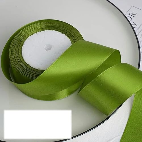 FAQIMORAX 25 Yards/Rolle, 4 cm, Satinband, DIY-Klebeband, Geburtstagsparty-Verpackung, Armeegrün, 25 Yards Länge von FAQIMORAX