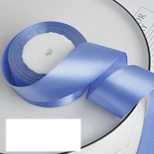 FAQIMORAX 25 Yards/Rolle, 4 cm, Satinband, DIY-Klebeband, Geburtstagsparty-Verpackung, Diamantblau, 25 Yards Länge von FAQIMORAX