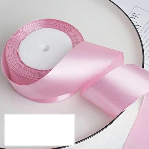 FAQIMORAX 25 Yards/Rolle, 4 cm, Satinband, DIY-Klebeband, Geburtstagsparty-Verpackung, Mittelrosa, 25 Yards Länge von FAQIMORAX