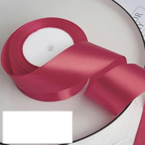 FAQIMORAX 25 Yards/Rolle, 4 cm, Satinband, DIY-Klebeband, Geburtstagsparty-Verpackung, Wassermelonenrot, 25 Yards Länge von FAQIMORAX