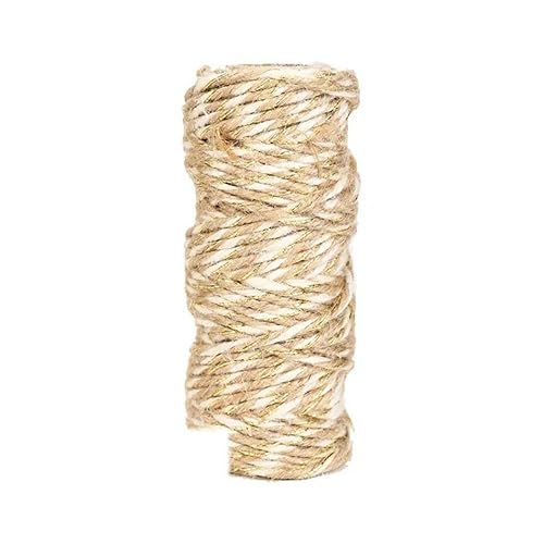 FAQIMORAX 5 Meter manyul Juteband Seil St DIY Vintage Jute Geschenkpapier Party Wohnaccessoires-0,3 cm 5 Meter von FAQIMORAX