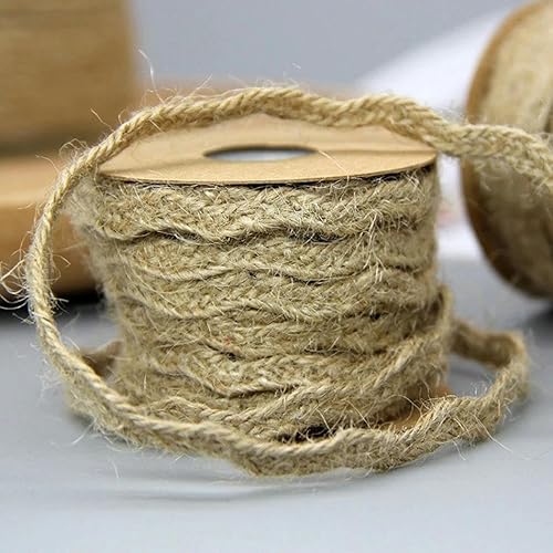 FAQIMORAX 5 Meter manyul Juteband Seil St DIY Vintage Jute Geschenkpapier Party Wohnaccessoires-5mm 5 Meter-8 von FAQIMORAX