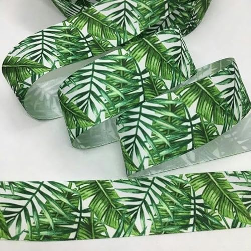 FAQIMORAX 5 Yards 38 mm Blumen Satinband für Patchwork-Schleifen Weihnachten Hochzeit Blumenverpackung-PR1077-5 Yards von FAQIMORAX