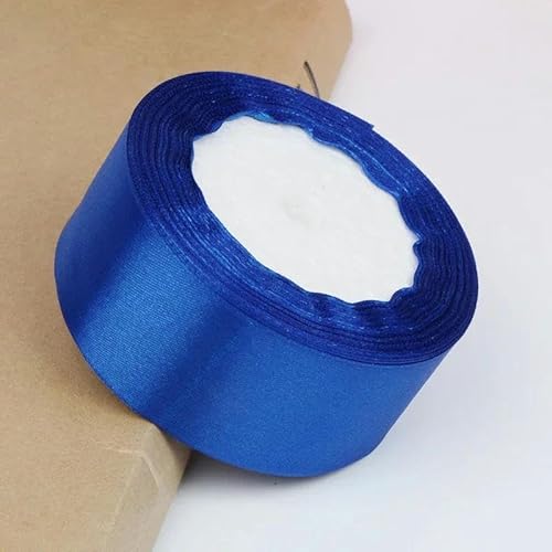 FAQIMORAX 6/10/15/20/25/40/50 mm Satinbänder DIY Weinrot Orange Gelb Grün Blau Schwarz Grau Goldbänder-Königsblau-15 mm Breite von FAQIMORAX